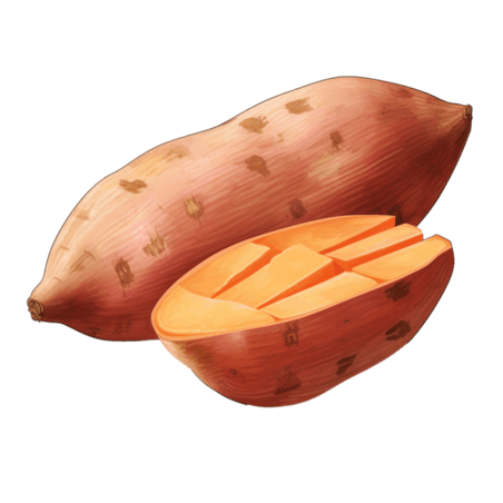 农作物主食粮食创意写实红薯地瓜元素