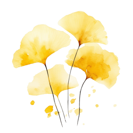 创意矢量植物叶子秋天黄色银杏叶元素免抠图案