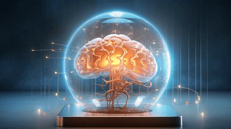 创意高科技智能大脑人工智能互联网商务背景图12