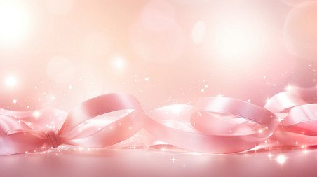创意粉色缎带浅粉色情人节妇女节浪漫背景