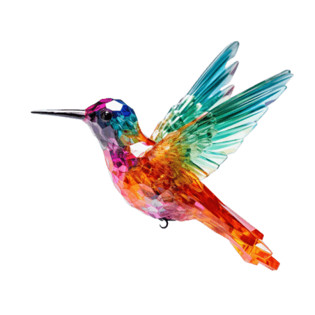 创意宝石动物AICG彩色小鸟元素免抠图案