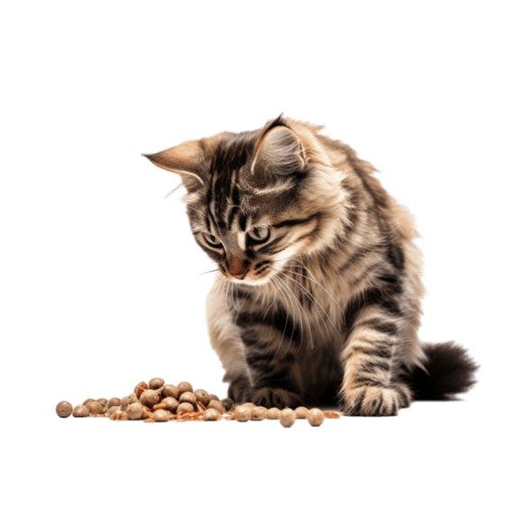 创意质感动物宠物猫粮摄影可爱小猫元素免抠图案