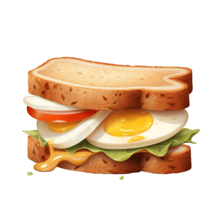 西餐三明治快餐食品元素免抠图案
