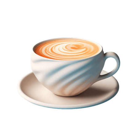 创意AICG咖啡茶杯元素免抠图案
