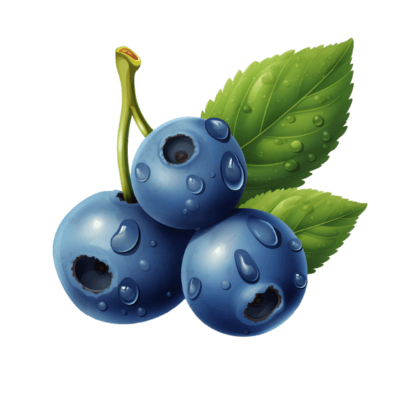 创意果实水果新鲜蓝莓元素免抠图案