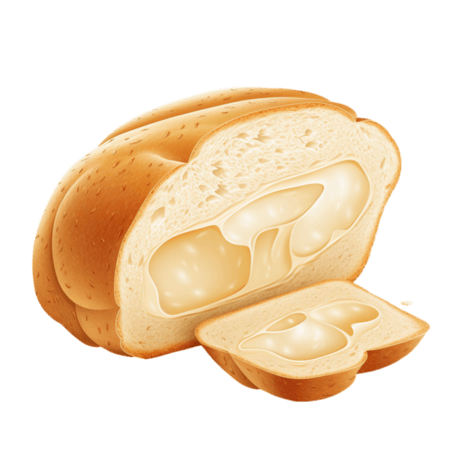创意质感奶油元素免抠图案面包烘培美食