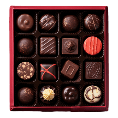 创意AICG情人节巧克力礼盒元素免抠图案