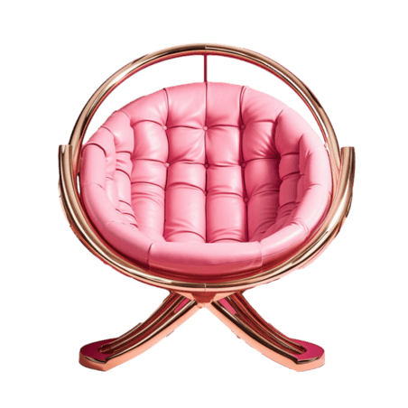 创意3d粉色椅子沙发家居元素免抠图案