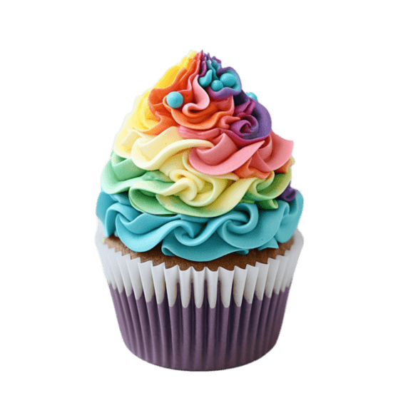 创意真实纸杯蛋糕元素免抠图案甜点生日