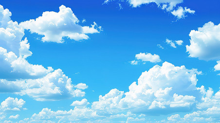 创意蓝天白云天气晴朗天空背景