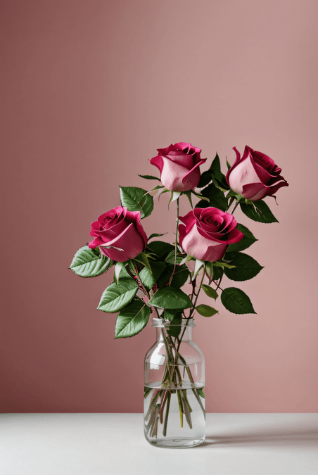 创意插花艺术花瓶植物花卉情人节玫瑰花摄影图3