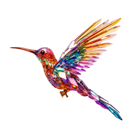 创意纹理宝石动物彩色小鸟元素免抠图案