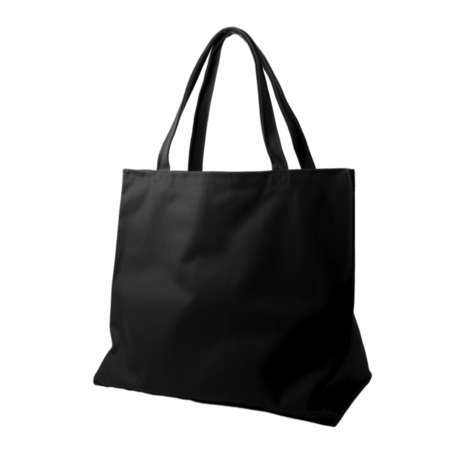 创意艺术黑色帆布袋购物袋元素免抠图案