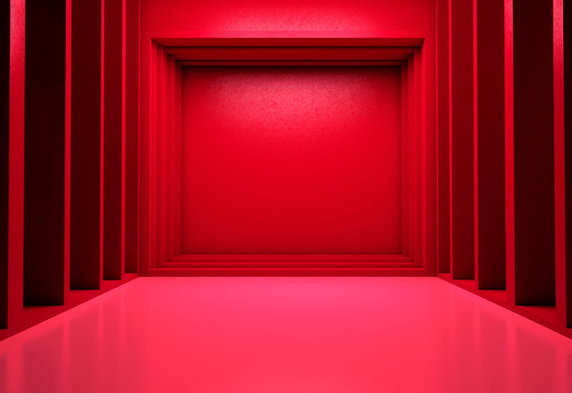 创意红色情人节几何房间现代感边框造型创意背景4
