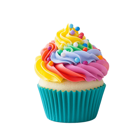 创意甜点生日图形纸杯蛋糕元素免抠图案