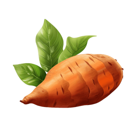 创意农作物主食粮食卡通红薯地瓜元素