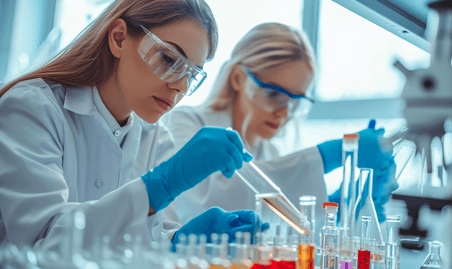 创意女医生科学家在做实验生物化学医疗研究医疗人像医生