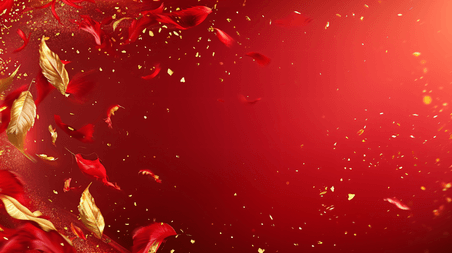 创意闪光金粉金波新年春节中式喜庆红色背景21