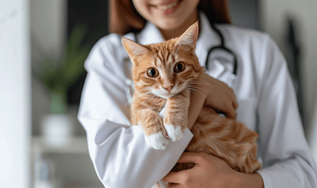创意宠物医院医疗健康猫咪女性宠物医生