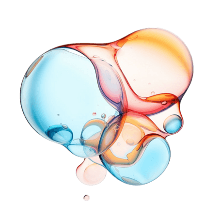创意简约彩色水泡气泡元素免抠图案