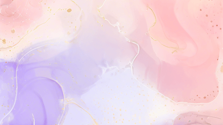 创意春天抽象水彩鎏金晕染金线纹理背景图