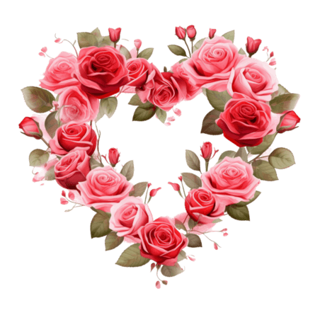 创意创意玫瑰爱心情人节花朵花束元素
