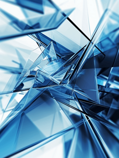 创意蓝色几何形状抽象技术商务玻璃背景