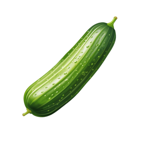 创意ai绘画新鲜蔬菜黄瓜农作物元素免抠图案