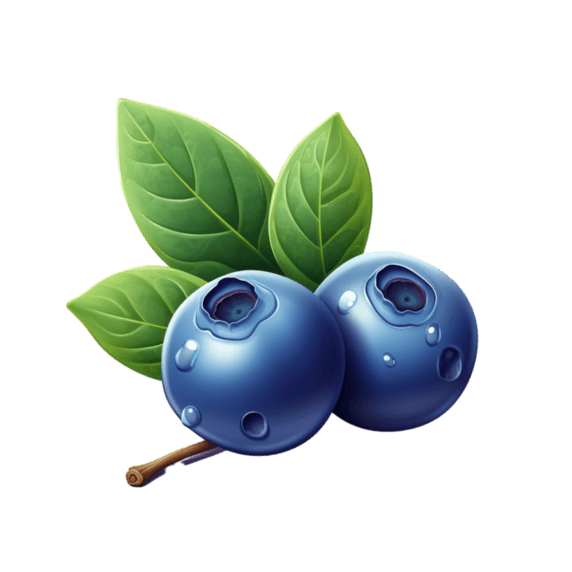 创意矢量新鲜蓝莓元素免抠图案果实水果