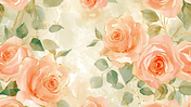 创意家纺面料花纹底纹粉色浪漫盛开的花朵玫瑰花插画19