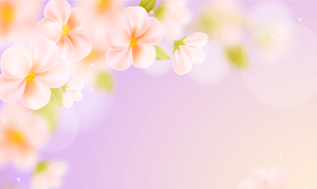 创意唯美粉色简约清新卡通花园植物花朵春季春天背景