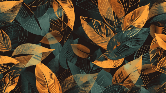 创意3D立体花纹树叶彩色背景图7