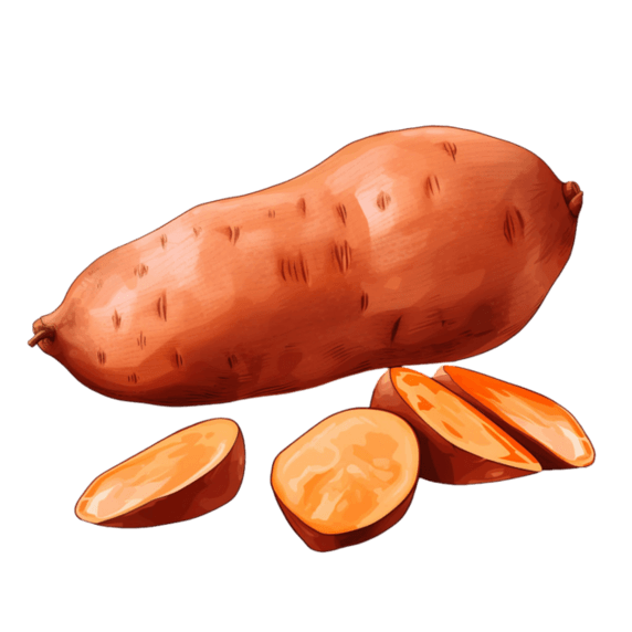 创意ai农作物主食粮食红薯地瓜元素立体免抠图案