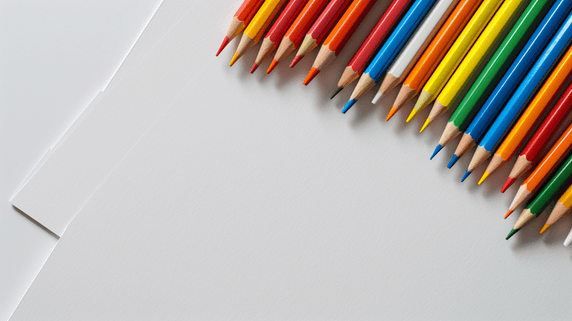 创意边框绘画彩色画笔画纸艺术创意创作的背景45