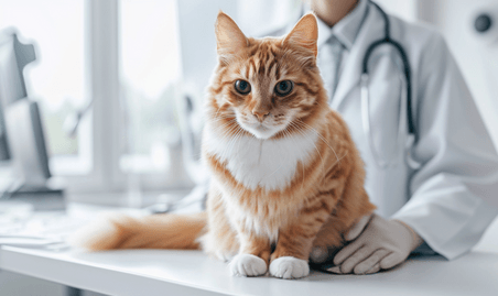 创意兽医在检查宠物医院医疗健康猫咪