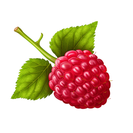 创意树莓果实水果浆果元素免抠图案