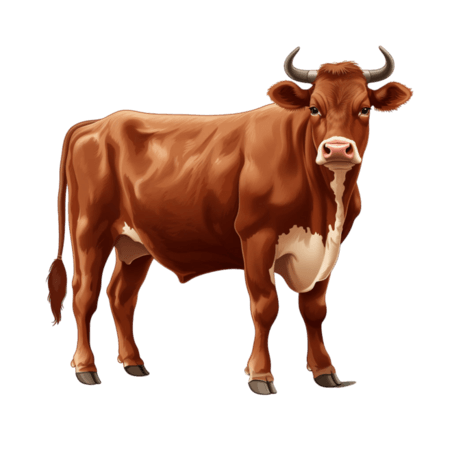 创意几何老黄牛畜牧养殖牛科牛属动物