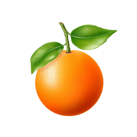 创意ai绘画新鲜元素卡通水果橙子免抠图案