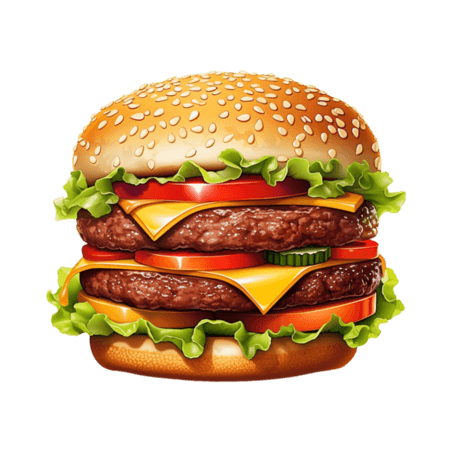 西餐汉堡包快餐食品元素免抠图案