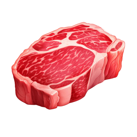 创意生鲜肉类新鲜牛排元素免抠图案