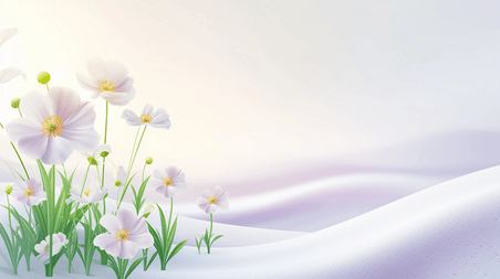 创意简约花瓶里插花朵春天春季花朵植物紫色浪漫背景7