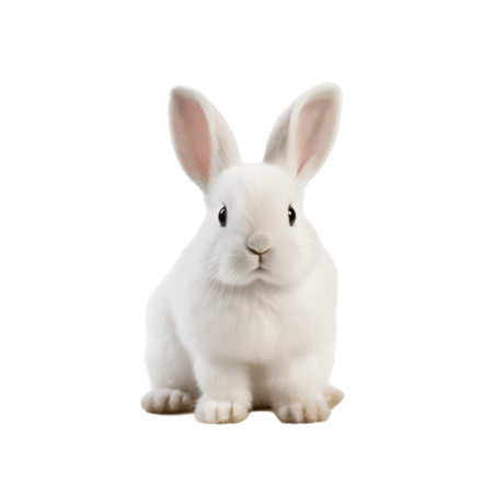 创意动物摄影宠物可爱兔子元素免抠图案