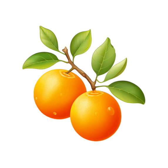 卡通水果橙子新鲜元素免抠图案
