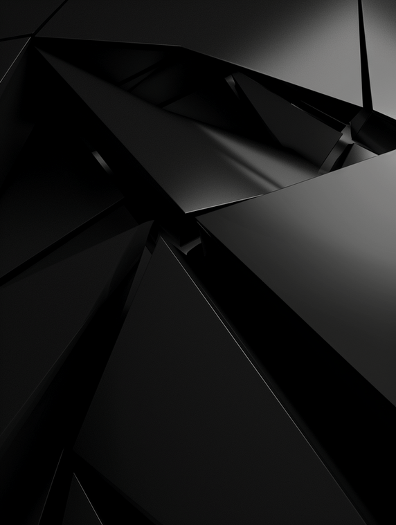 创意黑色立体物体工业风暗黑几何背景图4