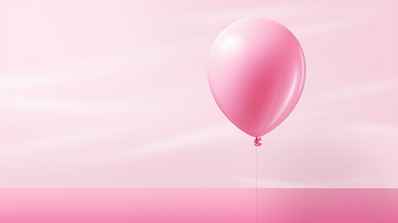 创意唯美粉色系气球七夕情人节简约背景