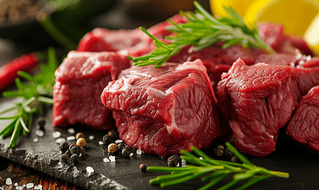 创意新鲜牛肉食材材料生鲜食物烤肉美食
