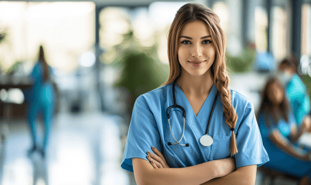 创意女性护士形象医疗健康