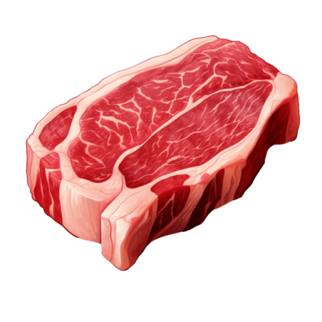 创意绘画新鲜牛排元素生鲜肉类免抠图案