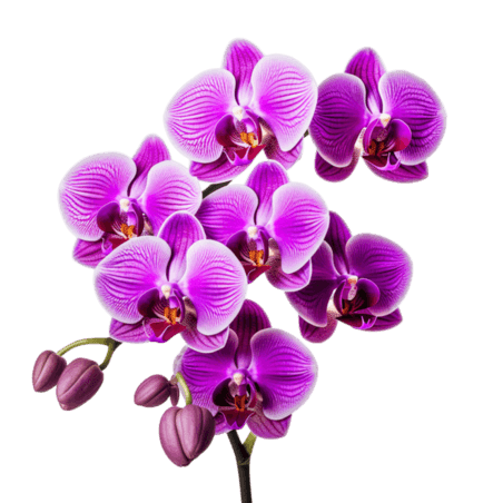 创意素材春天植物花卉紫色蝴蝶兰元素立体免扣图案