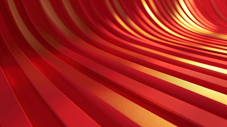 创意丝滑的线条延伸红色红金色年会抽象商务背景图片
